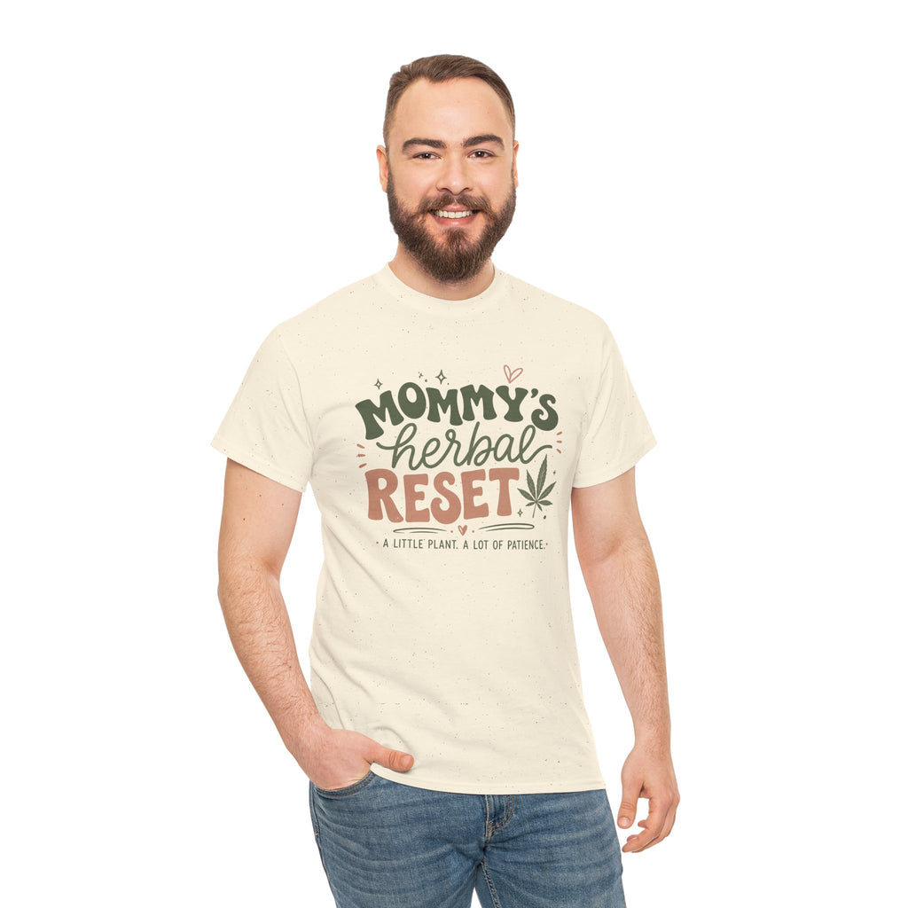 T-Shirt — "Mommy's Herbal Reset" Graphic Tee (Cannabis Plant Mom Shirt)