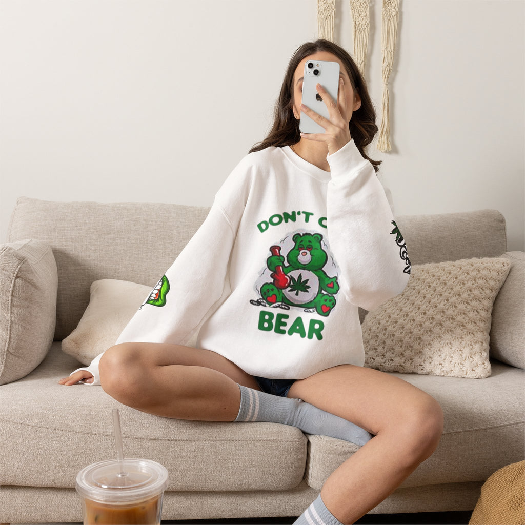 I Don't Care Bear Sweatshirt — Funny Graphic Crewneck