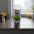 20oz Stainless Tumbler — 'Highly Hydrated' Leaf Graphic