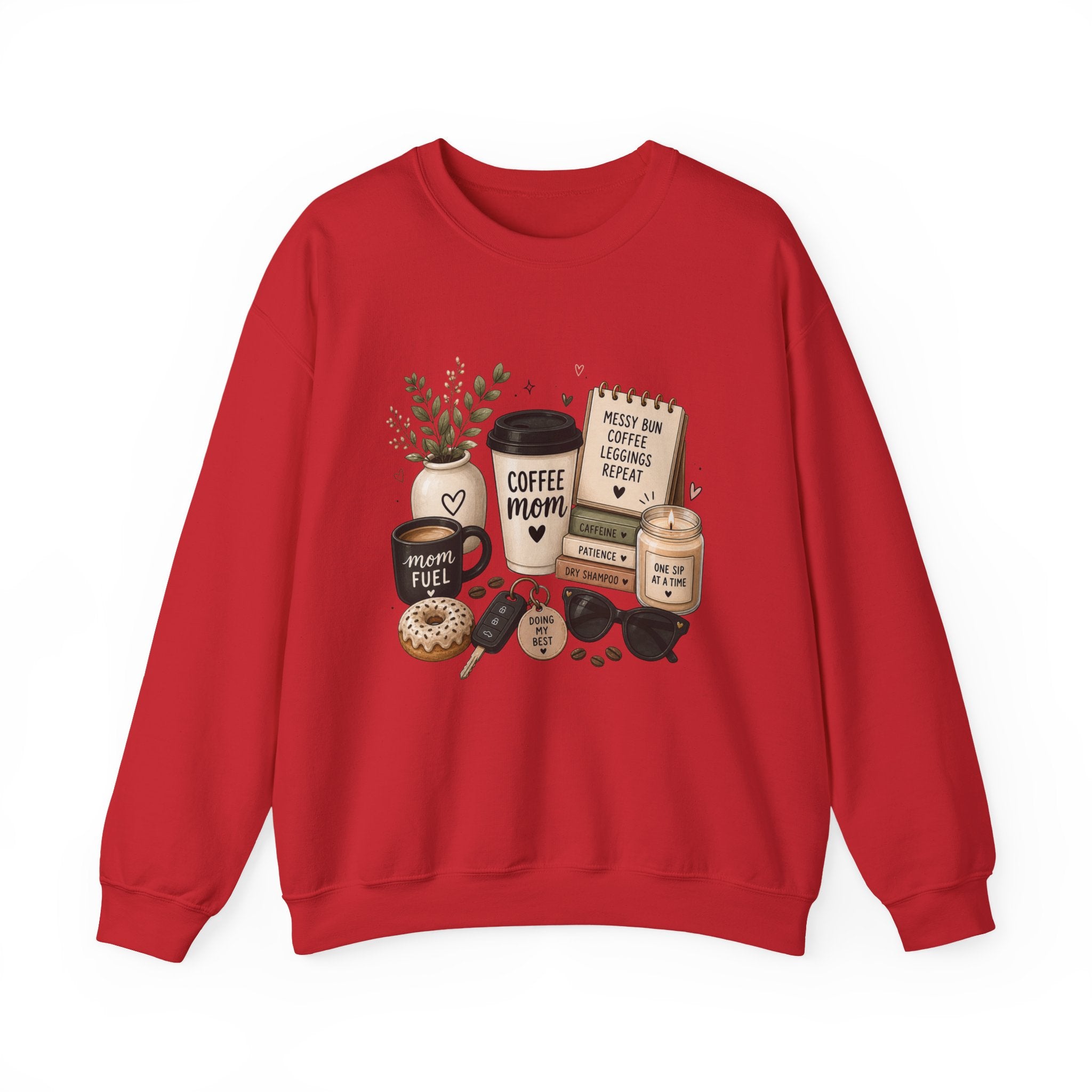 Coffee Mom Crewneck Sweatshirt — Cozy Morning Coffee Lover Graphic