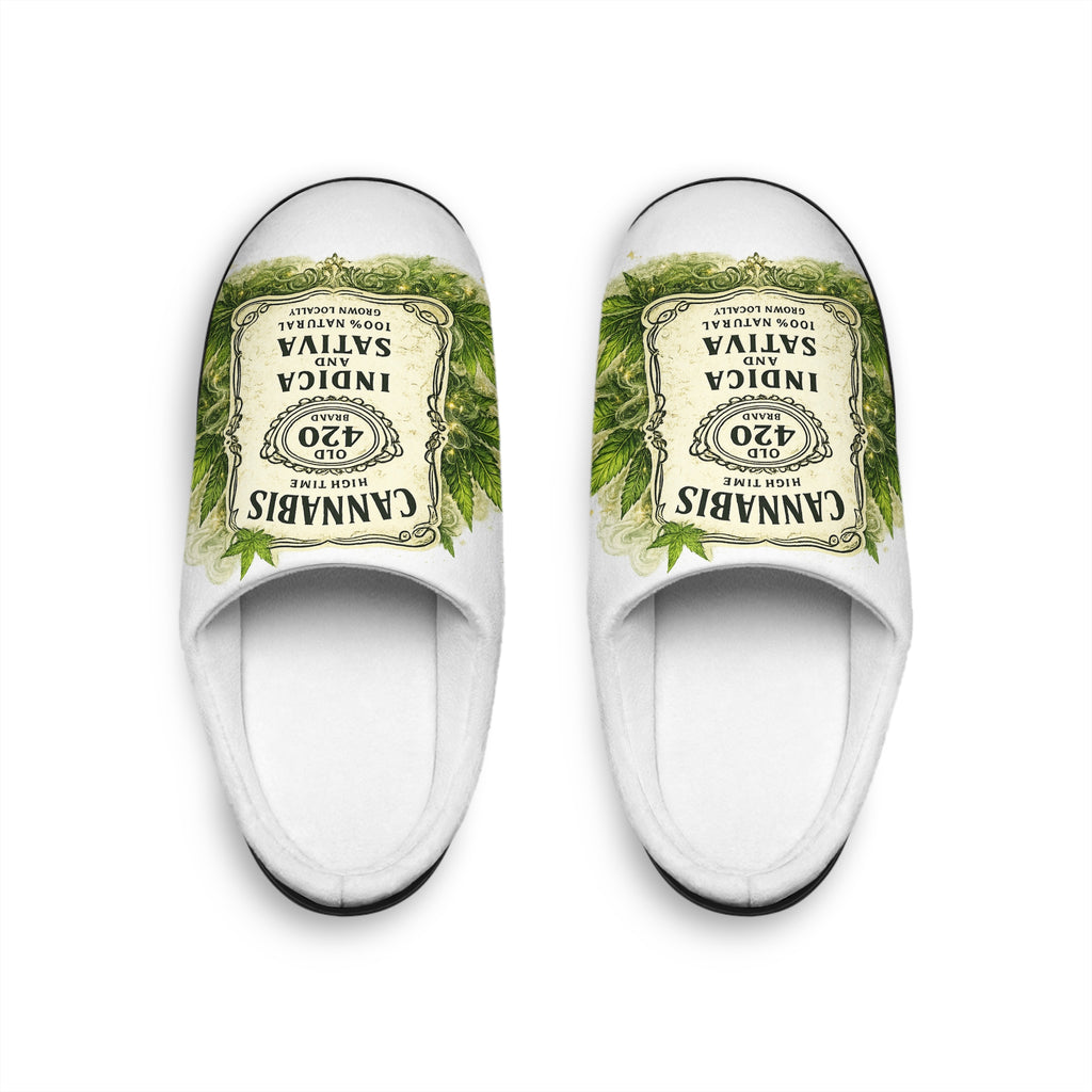 Cannabis Indica Santa 420 Women's Indoor Slippers
