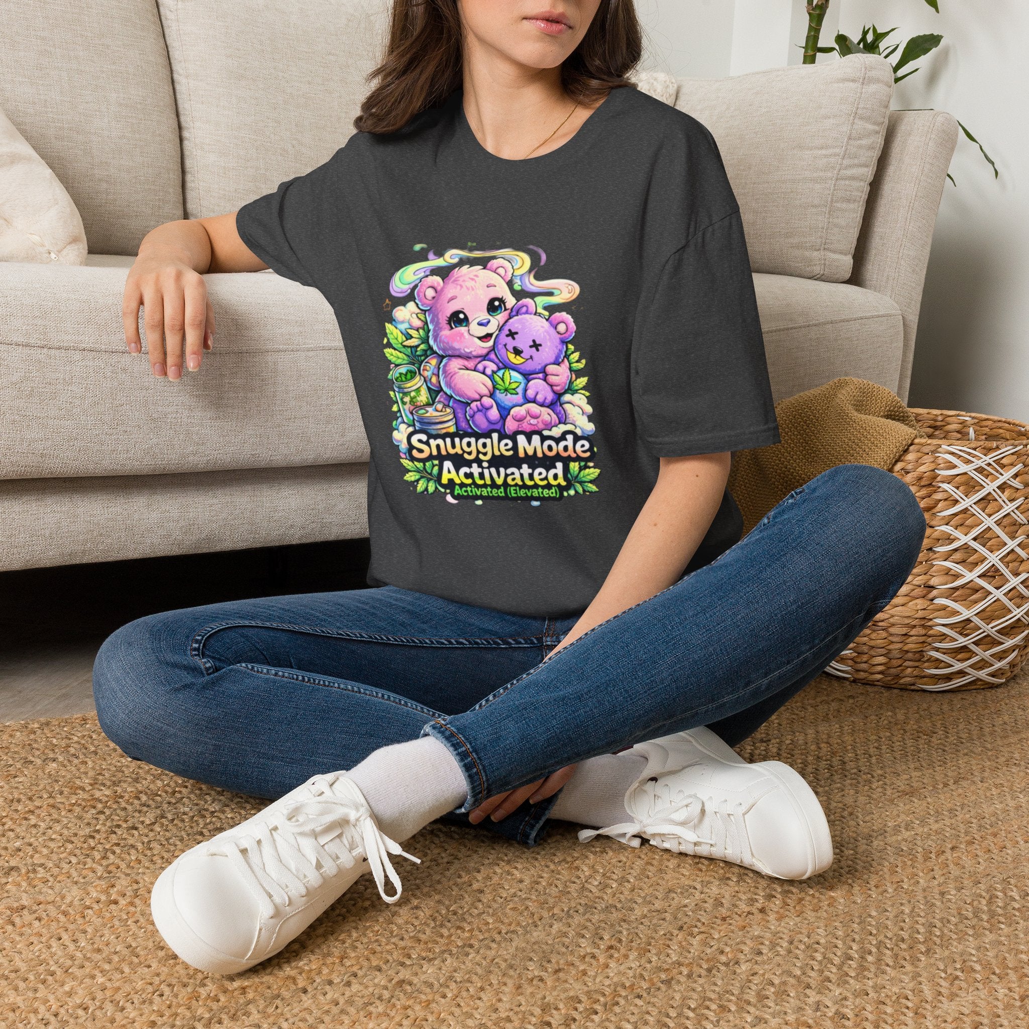 Snuggle Mode Activated T-Shirt — Cute Bear Cuddle Graphic Tee