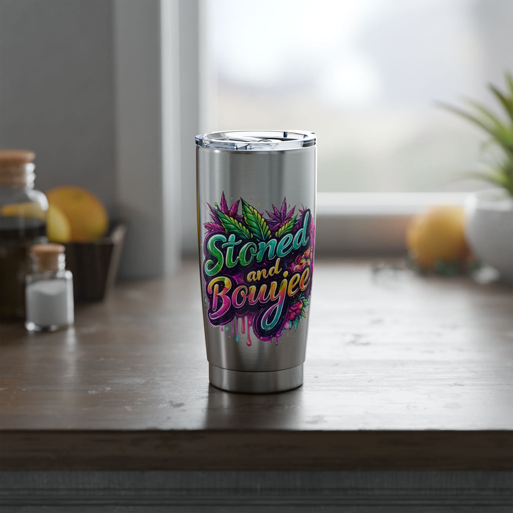 Vagabond 20oz Tumbler — Colorful 'Stay Bree' Floral Stainless Travel Mug