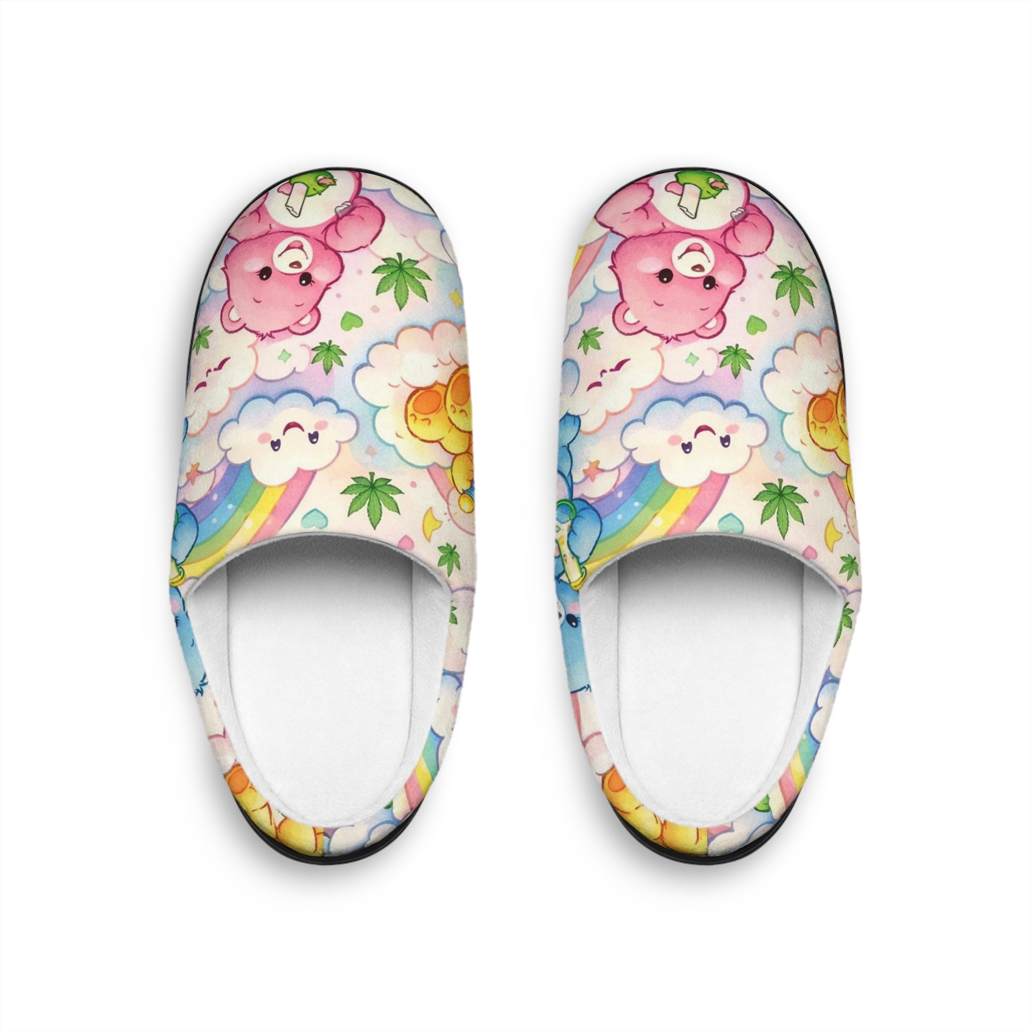Care Bears Rainbow Slippers — Cute Cloud & Heart Indoor Women’s Slippers