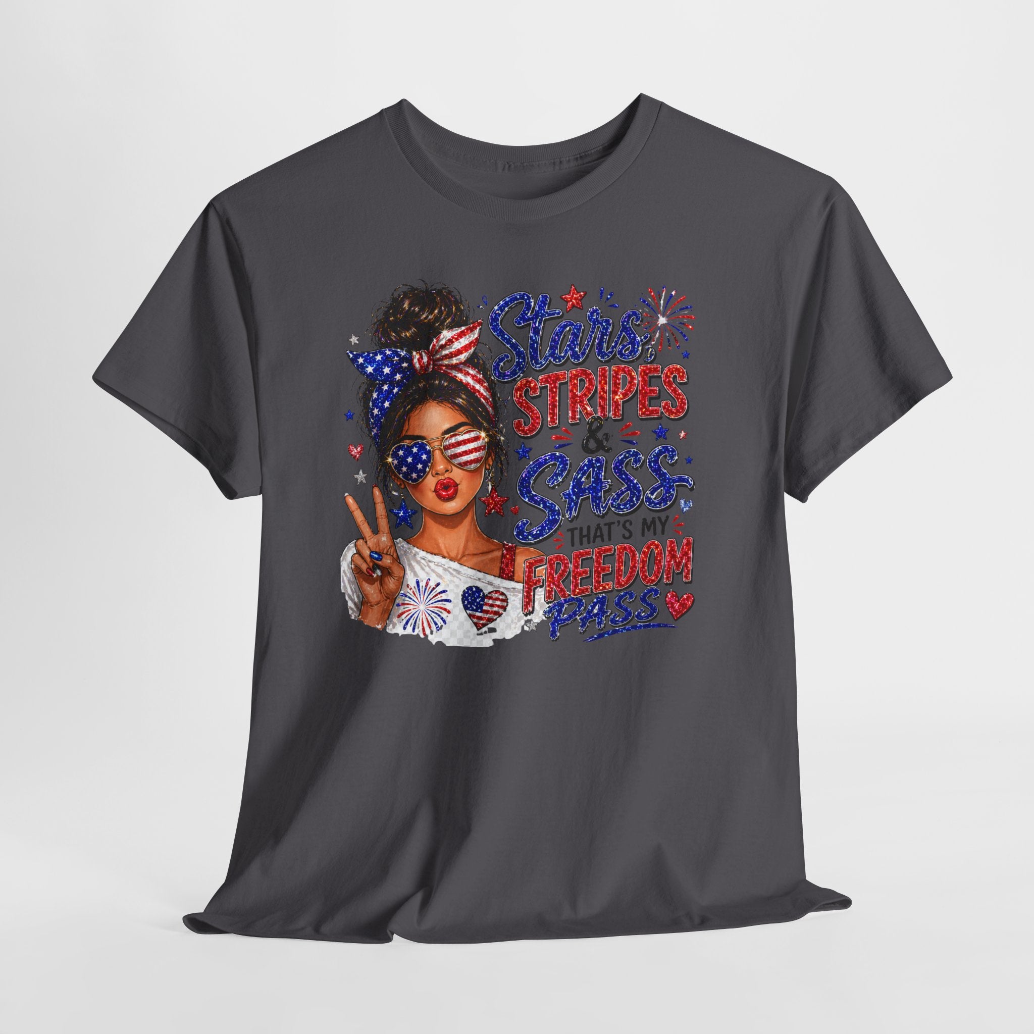 Patriotic 'Stars, Stripes & Sass' Tee — Fourth of July Women's Graphic T-Shirt