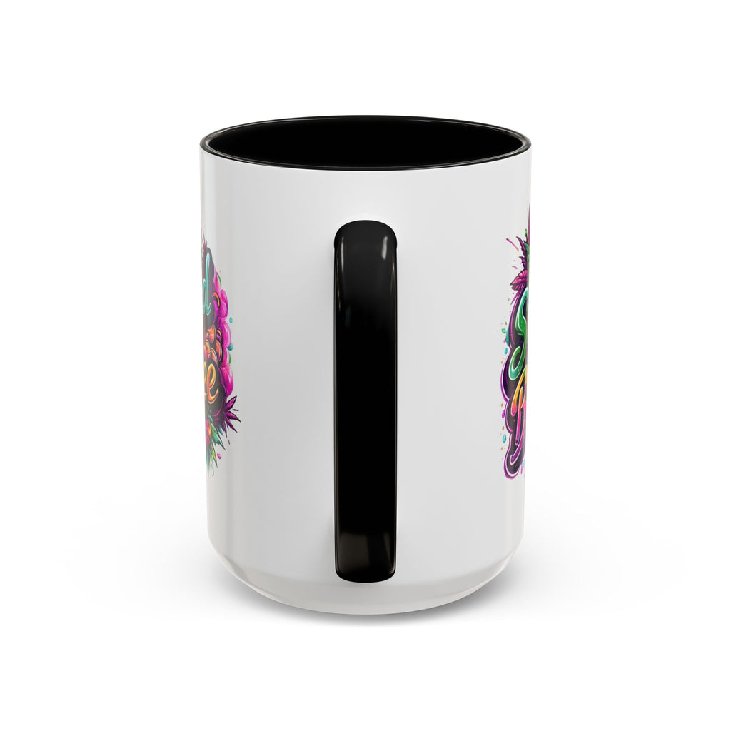 Accent Coffee Mug — "Stoned and Boujee" Colorful Cannabis Art