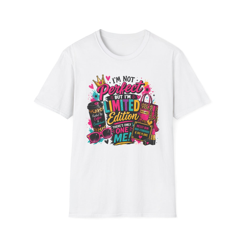 Limited Edition Graphic T-Shirt — "I'm Not Perfect But I'm Limited Edition" Bright Retro Design