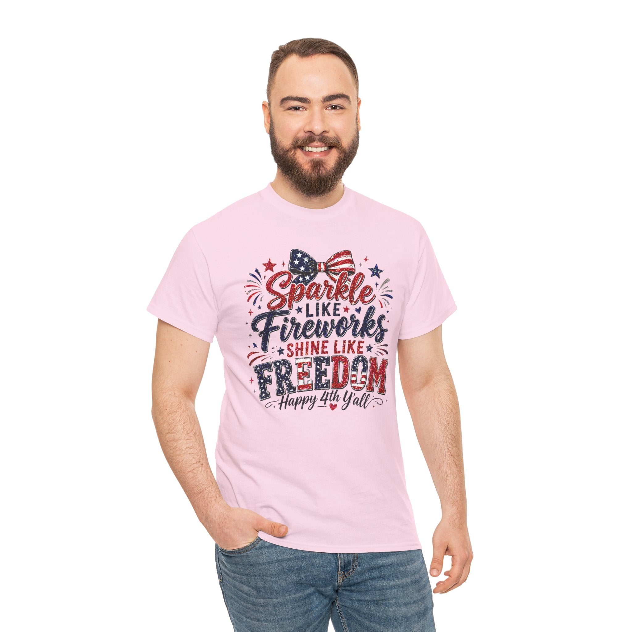 Sparkle Like Fireworks Shine Like Freedom Tee — Happy 4th of July Patriotic T-Shirt