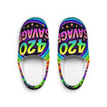 420 Savage Rainbow Indoor Slippers – Colorful Cannabis Pride House Shoes