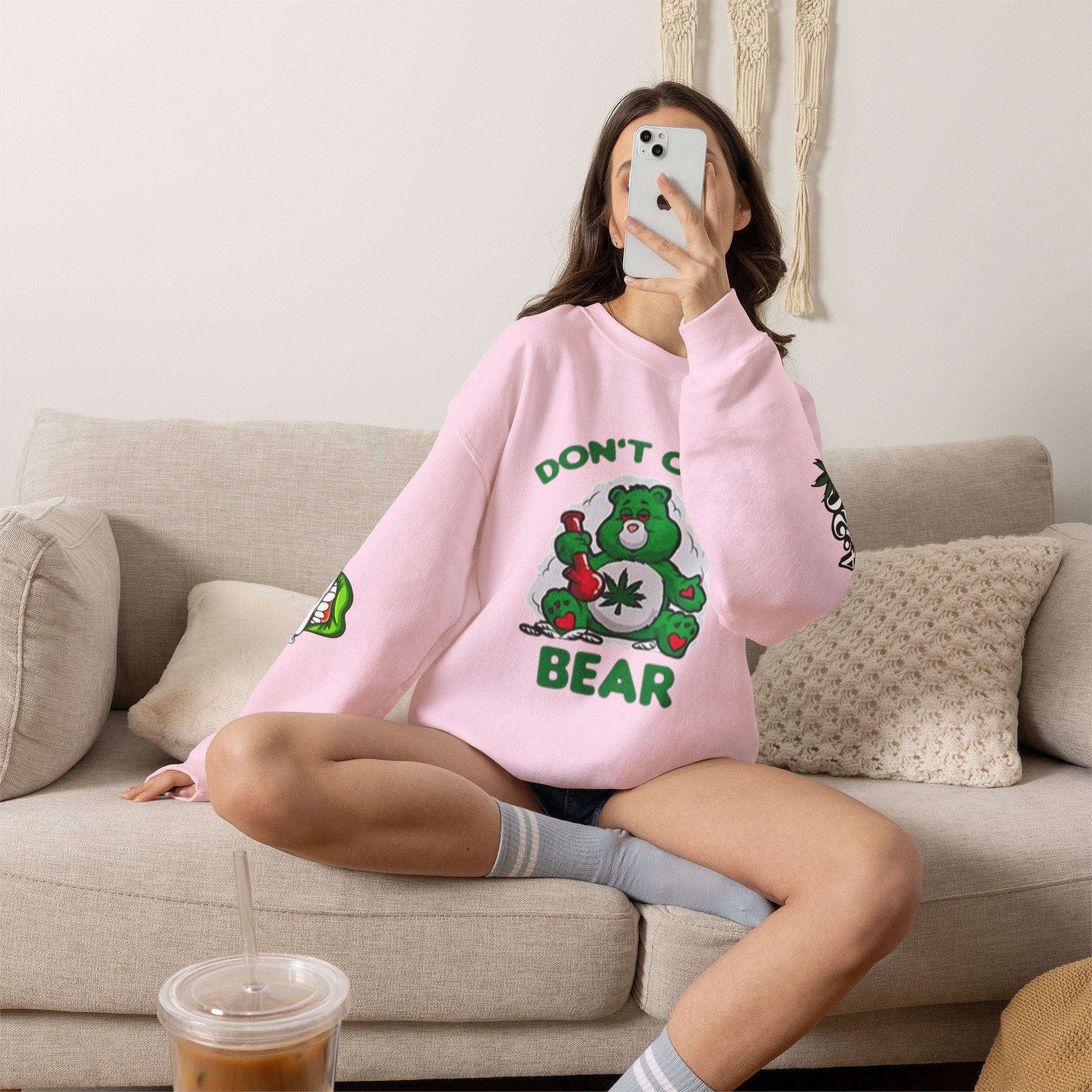 I Don't Care Bear Sweatshirt — Funny Graphic Crewneck