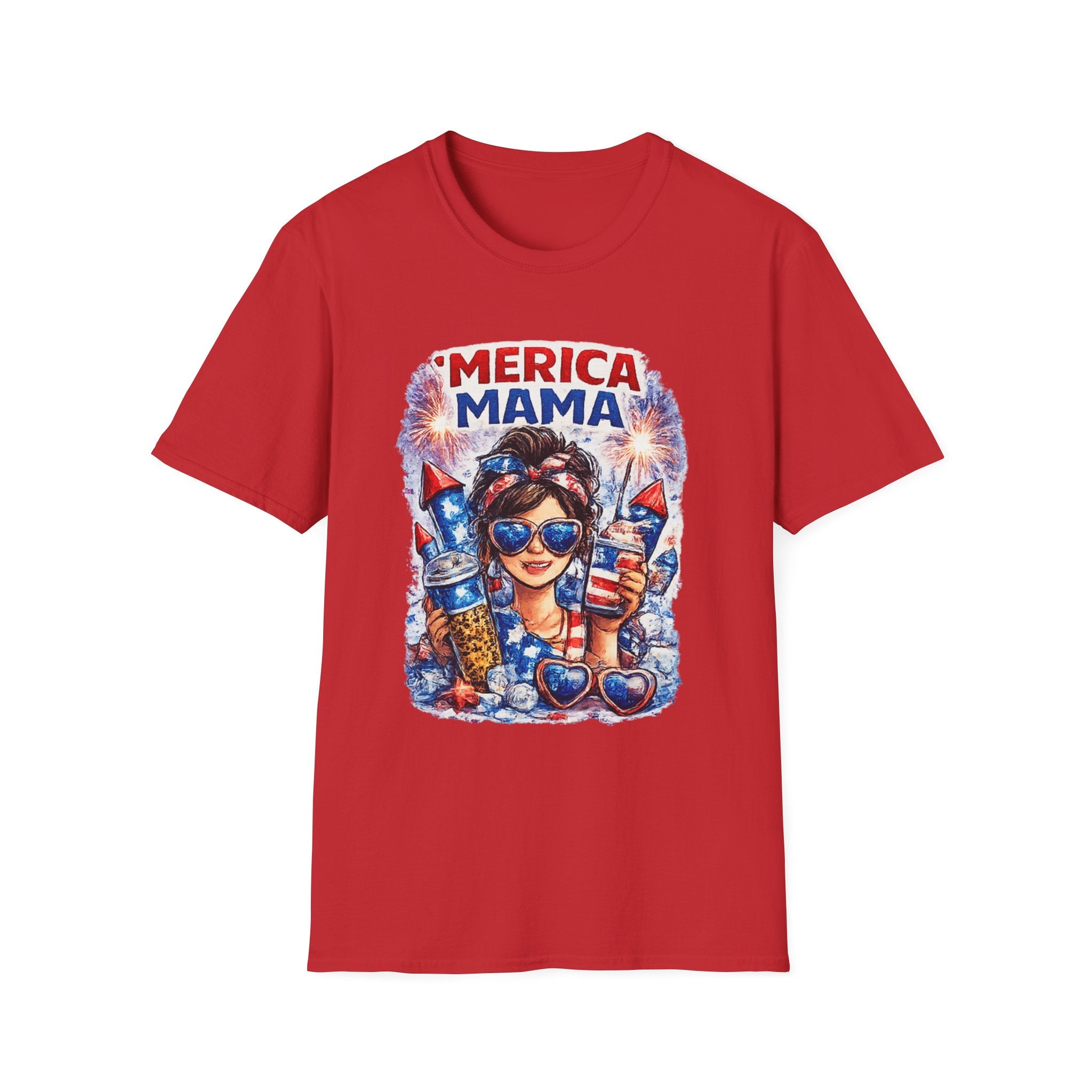 'Merica Mama T-Shirt – Patriotic Mom Fourth of July Tee